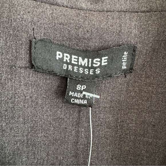 PREMISE ELEGANT A-LINE DRESS. WRAP STYLE ZIPPER UNDERNEATH THE WRAP FLAP BELT - Picture 11 of 16